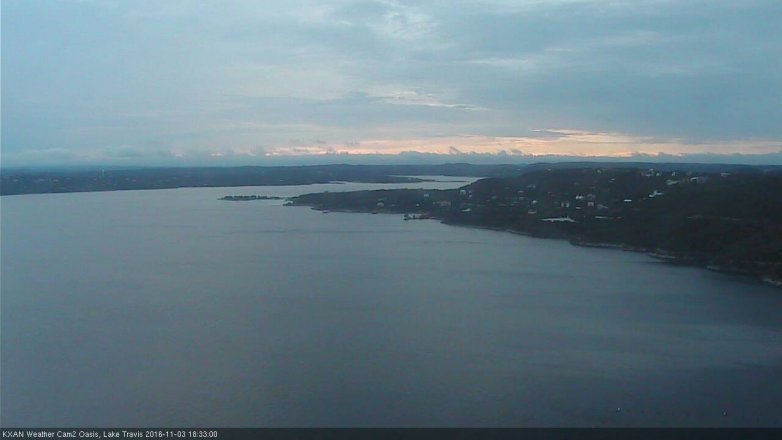 Lake Travis webcam, November 3, 2016 5:50 PM CT