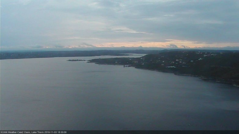 Lake Travis webcam, November 3, 2016 6:00 PM CT