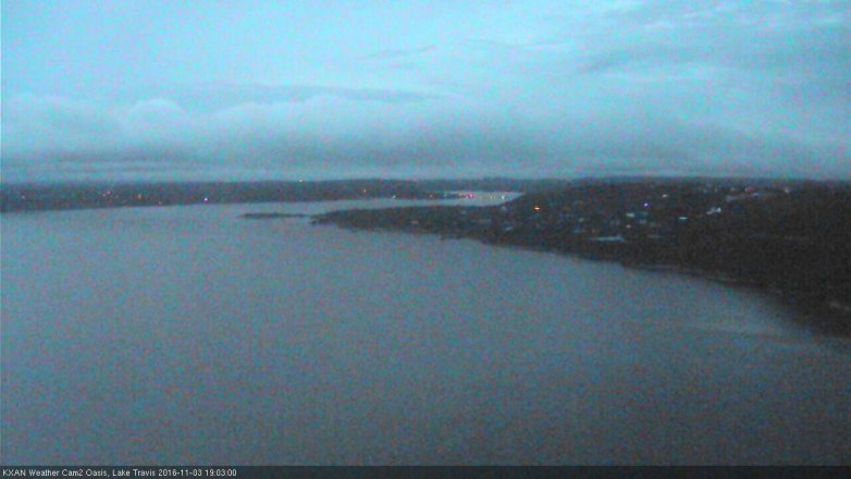 Lake Travis webcam, November 3, 2016 6:15 PM CT