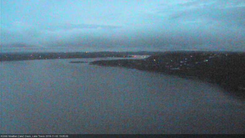 Lake Travis webcam, November 3, 2016 6:20 PM CT