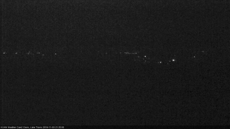 Lake Travis webcam, November 3, 2016 9:00 PM CT