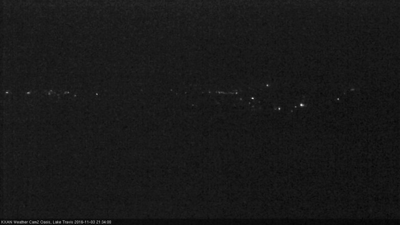 Lake Travis webcam, November 3, 2016 9:05 PM CT