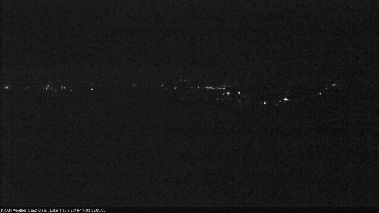 Lake Travis webcam, November 3, 2016 9:20 PM CT