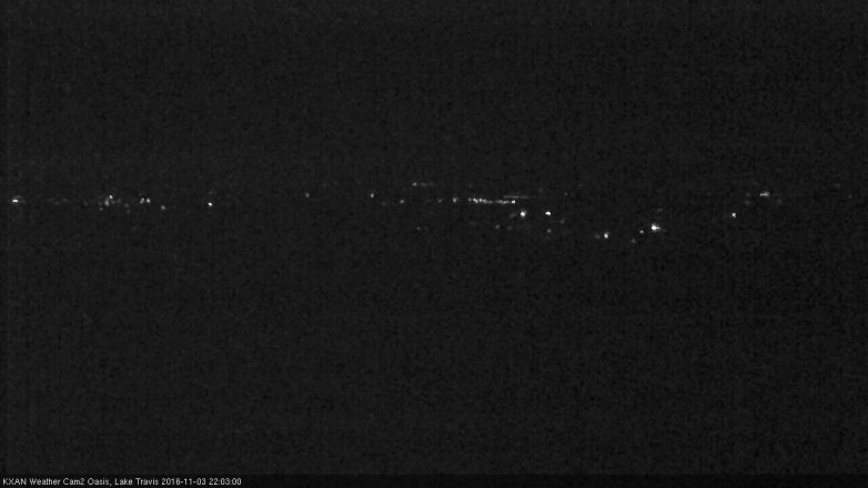 Lake Travis webcam, November 3, 2016 9:30 PM CT