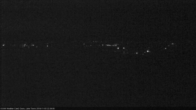 Lake Travis webcam, November 3, 2016 9:45 PM CT