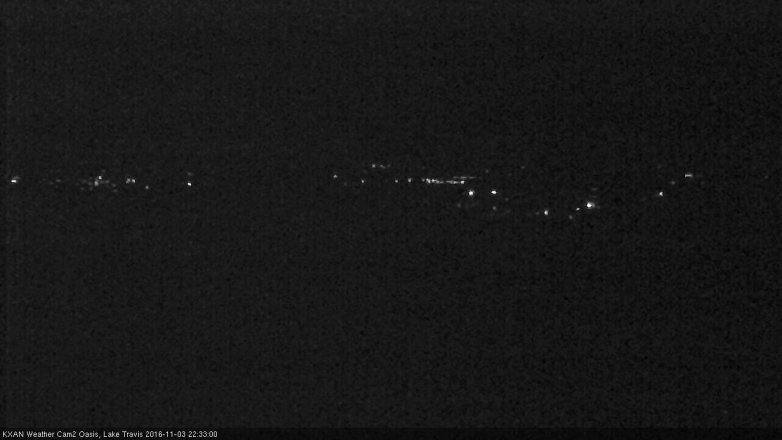 Lake Travis webcam, November 3, 2016 10:00 PM CT