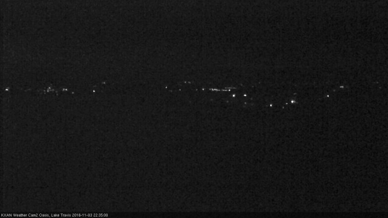 Lake Travis webcam, November 3, 2016 10:05 PM CT