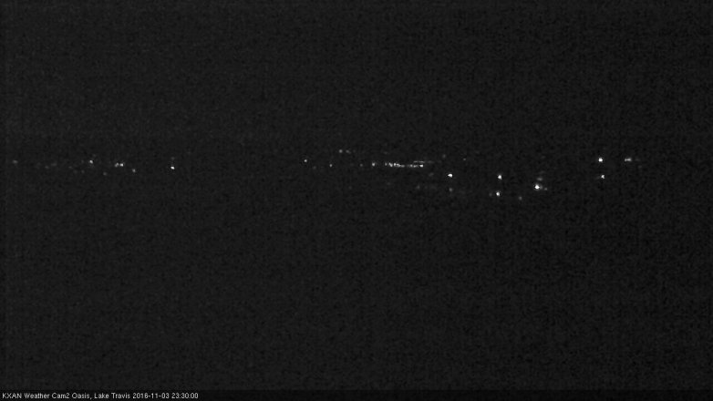 Lake Travis webcam, November 3, 2016 10:45 PM CT