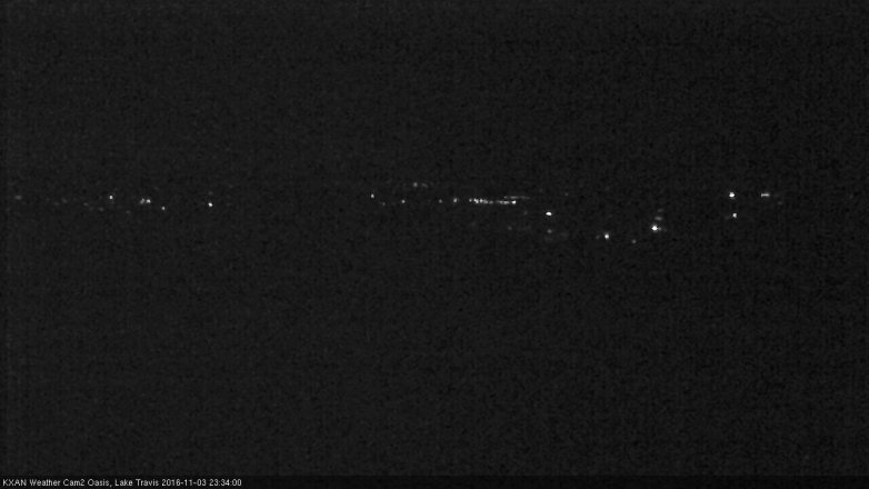 Lake Travis webcam, November 3, 2016 11:00 PM CT