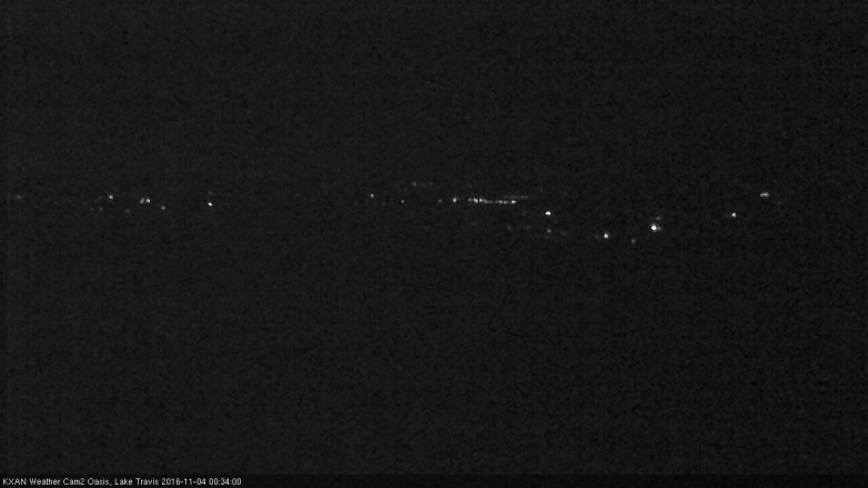 Lake Travis webcam, November 3, 2016 11:50 PM CT