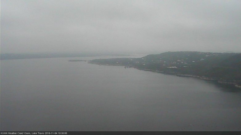 Lake Travis webcam, November 4, 2016 9:40 AM CT