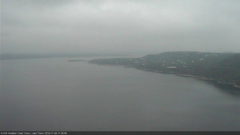 Lake Travis webcam, November 4, 2016 10:40 AM CT