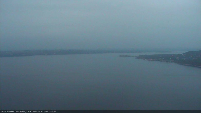 Lake Travis webcam, November 4, 2016 5:50 PM CT