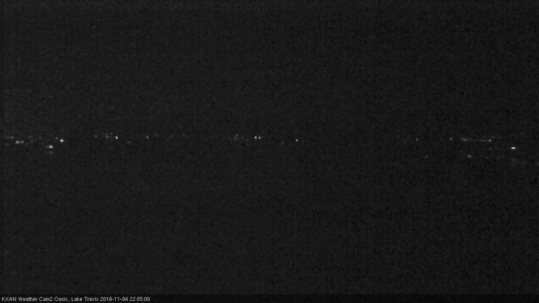Lake Travis webcam, November 4, 2016 9:30 PM CT