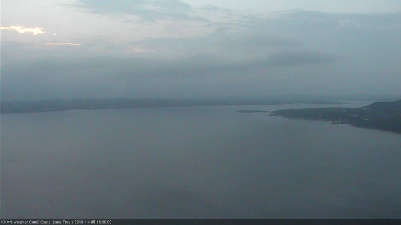 Lake Travis webcam, November 5, 2016 5:35 PM CT
