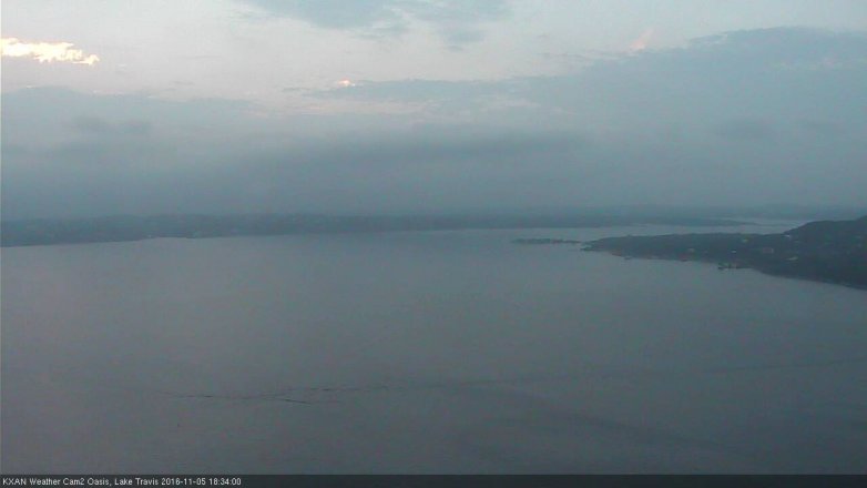 Lake Travis webcam, November 5, 2016 5:40 PM CT