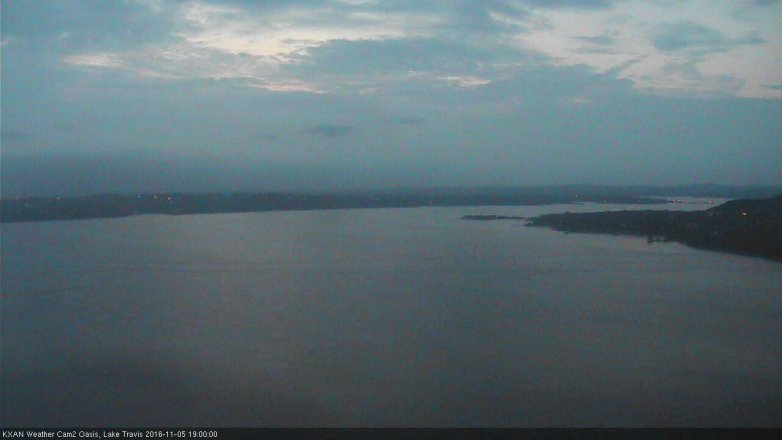 Lake Travis webcam, November 5, 2016 6:10 PM CT