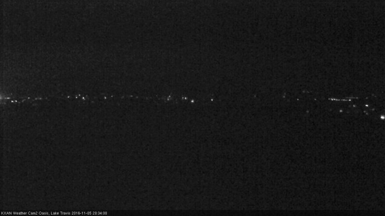 Lake Travis webcam, November 5, 2016 8:00 PM CT