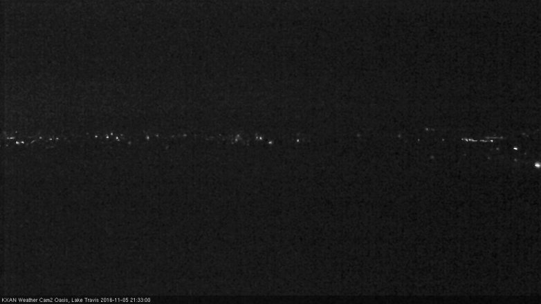 Lake Travis webcam, November 5, 2016 8:45 PM CT