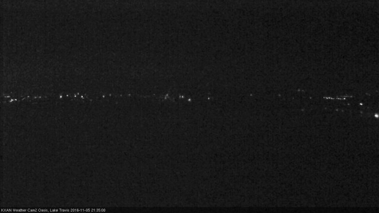Lake Travis webcam, November 5, 2016 9:00 PM CT