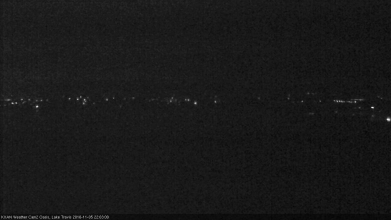 Lake Travis webcam, November 5, 2016 9:15 PM CT