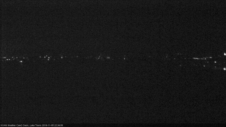 Lake Travis webcam, November 5, 2016 9:45 PM CT