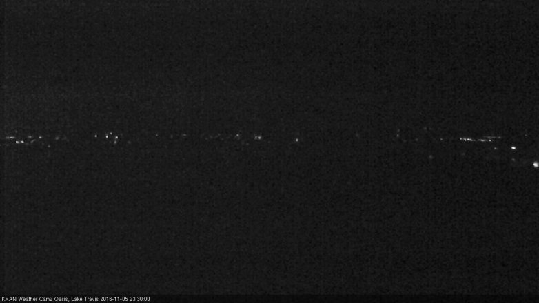 Lake Travis webcam, November 5, 2016 11:00 PM CT