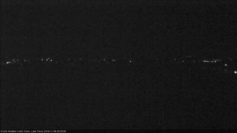Lake Travis webcam, November 5, 2016 11:50 PM CT