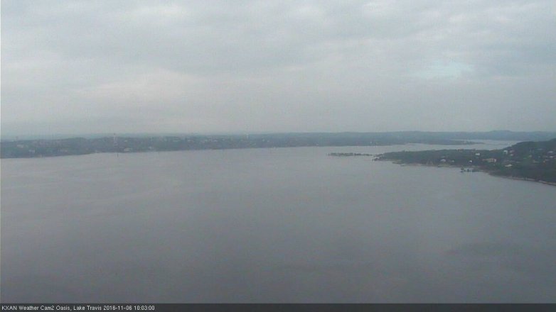 Lake Travis webcam, November 6, 2016 9:15 AM CT