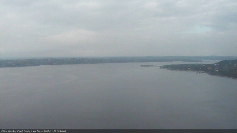Lake Travis webcam, November 6, 2016 9:30 AM CT