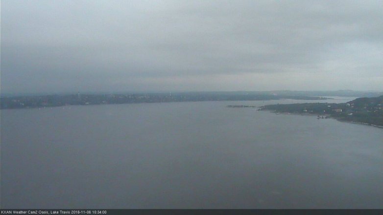 Lake Travis webcam, November 6, 2016 9:45 AM CT