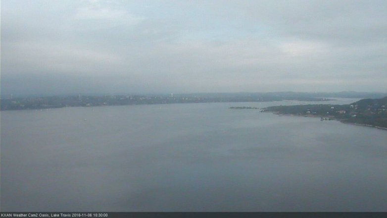 Lake Travis webcam, November 6, 2016 9:55 AM CT