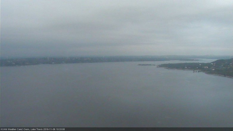 Lake Travis webcam, November 6, 2016 10:00 AM CT