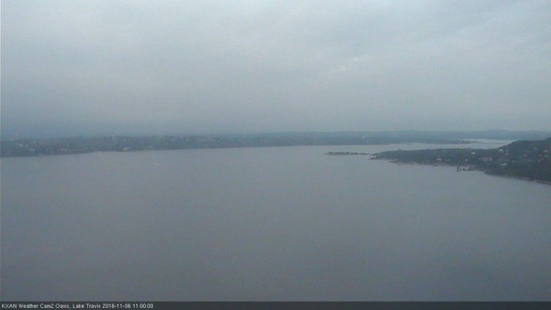 Lake Travis webcam, November 6, 2016 10:10 AM CT
