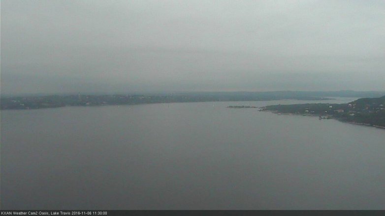 Lake Travis webcam, November 6, 2016 11:00 AM CT