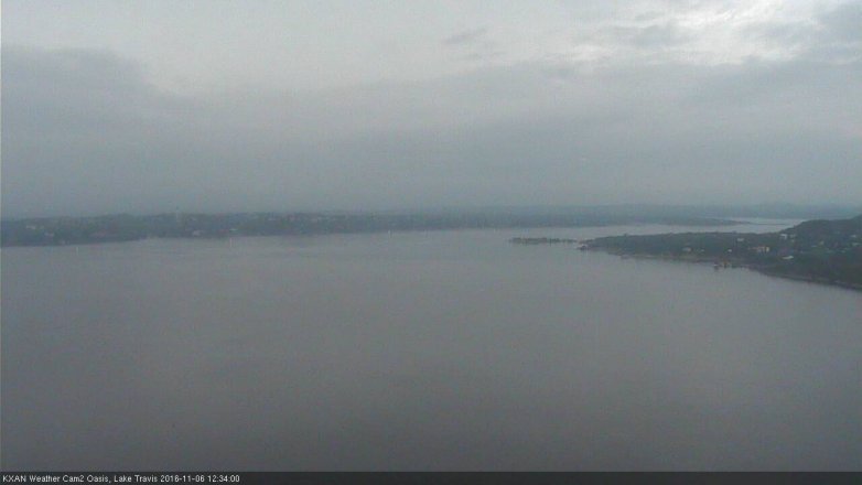Lake Travis webcam, November 6, 2016 11:45 AM CT