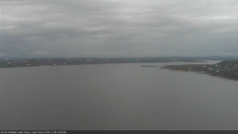Lake Travis webcam, November 6, 2016 2:15 PM CT