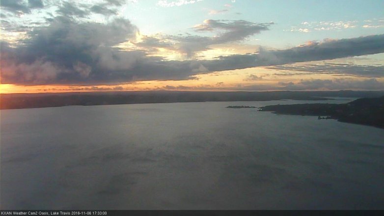 Lake Travis webcam, November 6, 2016 4:45 PM CT