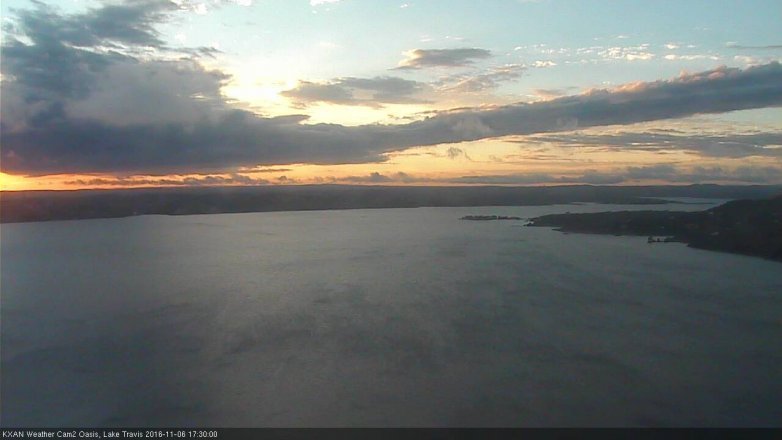 Lake Travis webcam, November 6, 2016 4:50 PM CT