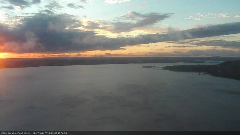Lake Travis webcam, November 6, 2016 5:05 PM CT