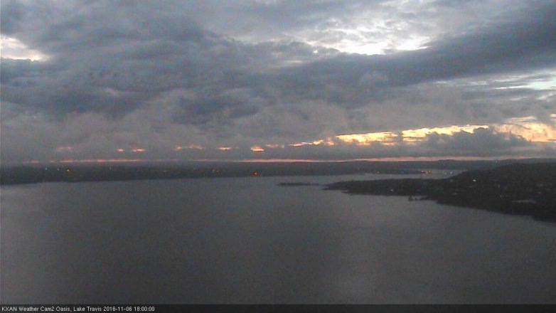 Lake Travis webcam, November 6, 2016 5:15 PM CT