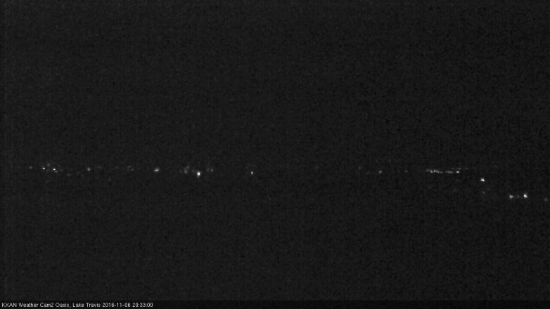 Lake Travis webcam, November 6, 2016 8:05 PM CT
