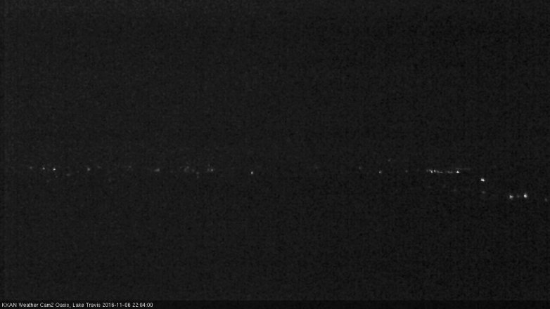 Lake Travis webcam, November 6, 2016 9:25 PM CT