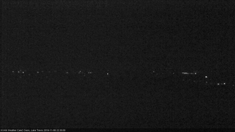 Lake Travis webcam, November 6, 2016 9:55 PM CT