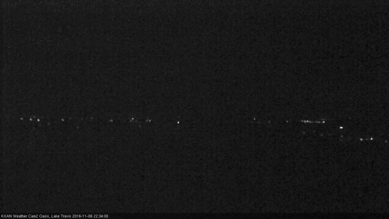 Lake Travis webcam, November 6, 2016 10:00 PM CT