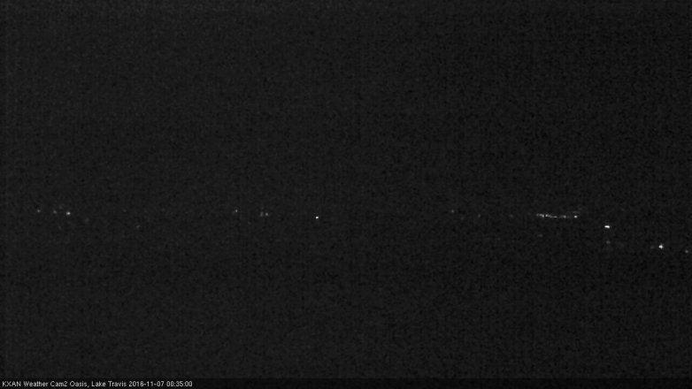 Lake Travis webcam, November 6, 2016 11:55 PM CT