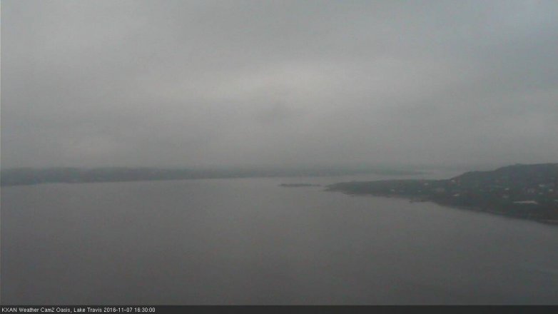 Lake Travis webcam, November 7, 2016 3:50 PM CT