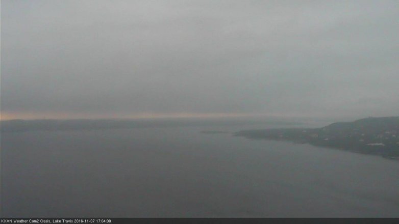 Lake Travis webcam, November 7, 2016 4:25 PM CT