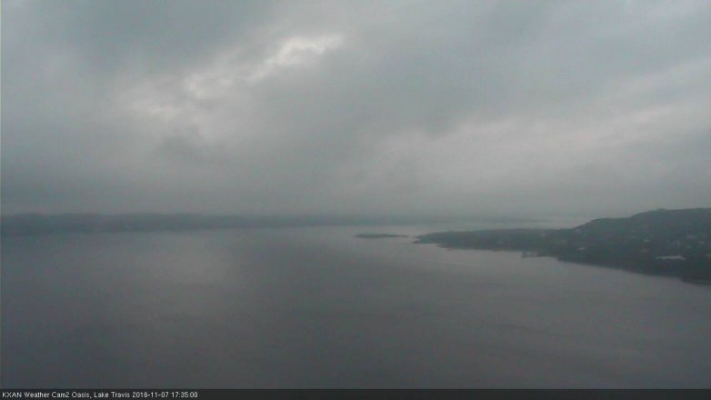 Lake Travis webcam, November 7, 2016 4:50 PM CT