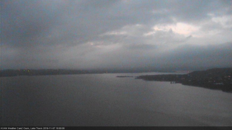 Lake Travis webcam, November 7, 2016 5:20 PM CT